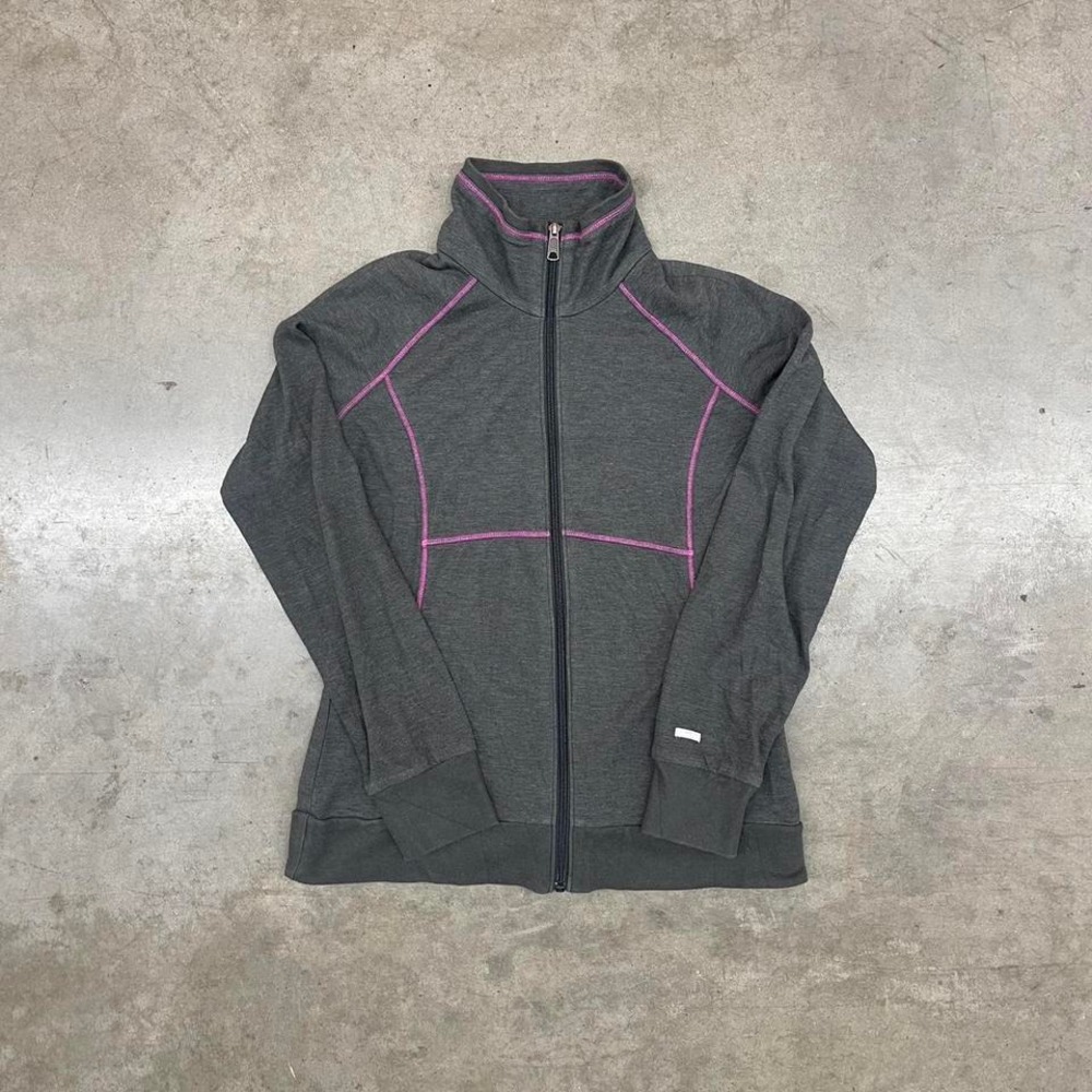 Women's Grey Columbia zip up‎ jacket with pink accents